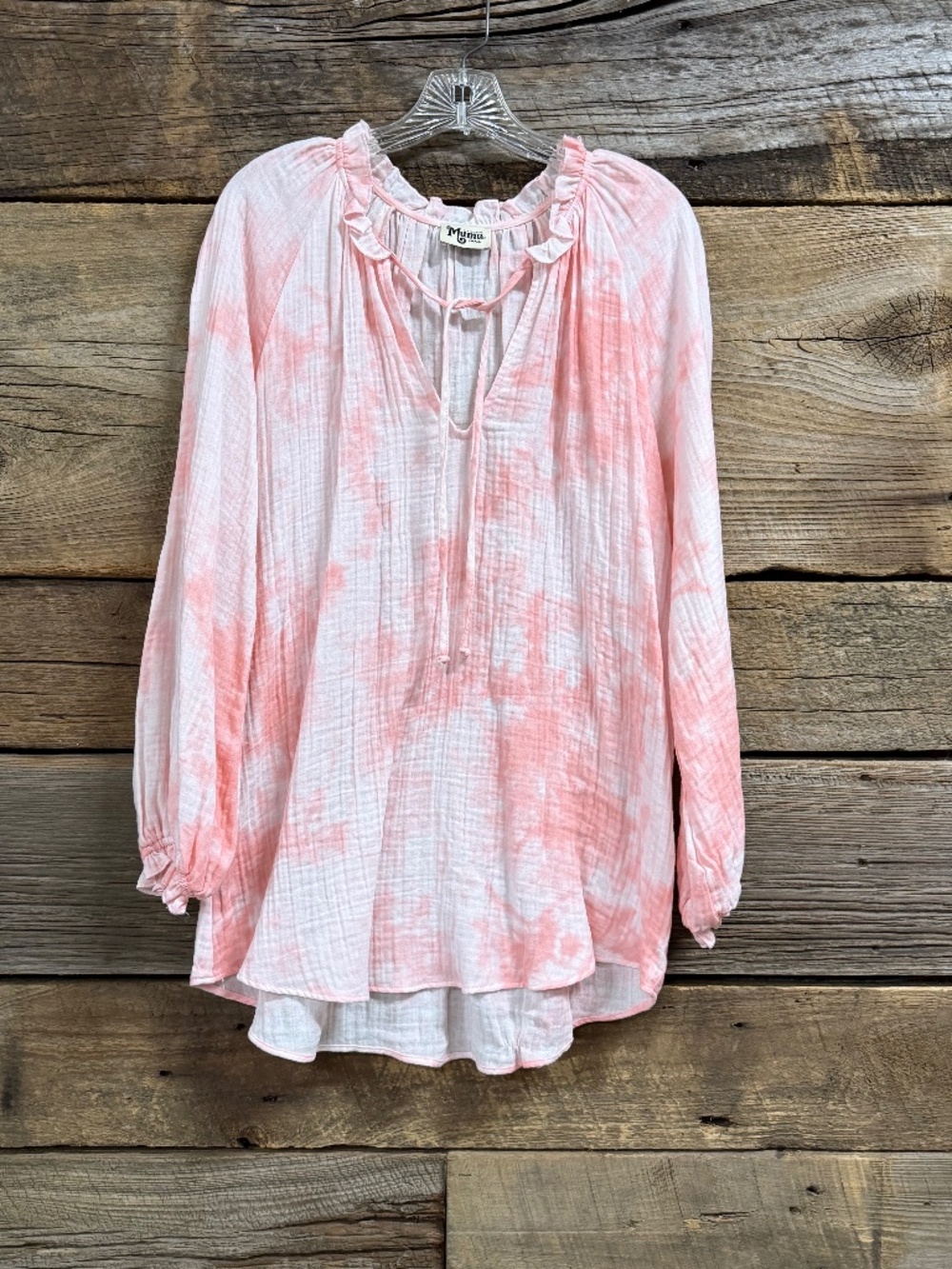 Show Me Your MuMu Charlene Tunic, Twisted Tie Dye Pink, Small